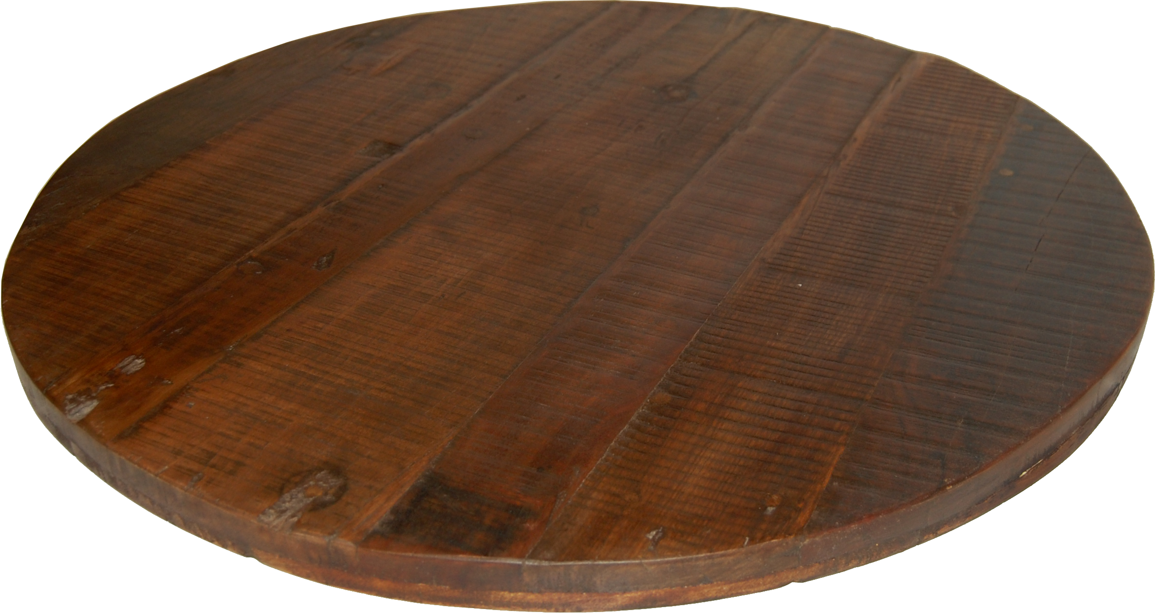 Mesa Redonda Gris Y Madera Vintage 70 De Diã¡metro - Plank (2372x1259), Png Download