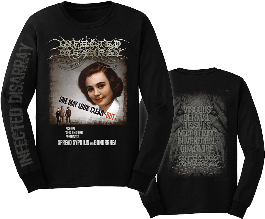 Image Of "venereal Quagmire" Shirt - Long-sleeved T-shirt (900x788), Png Download