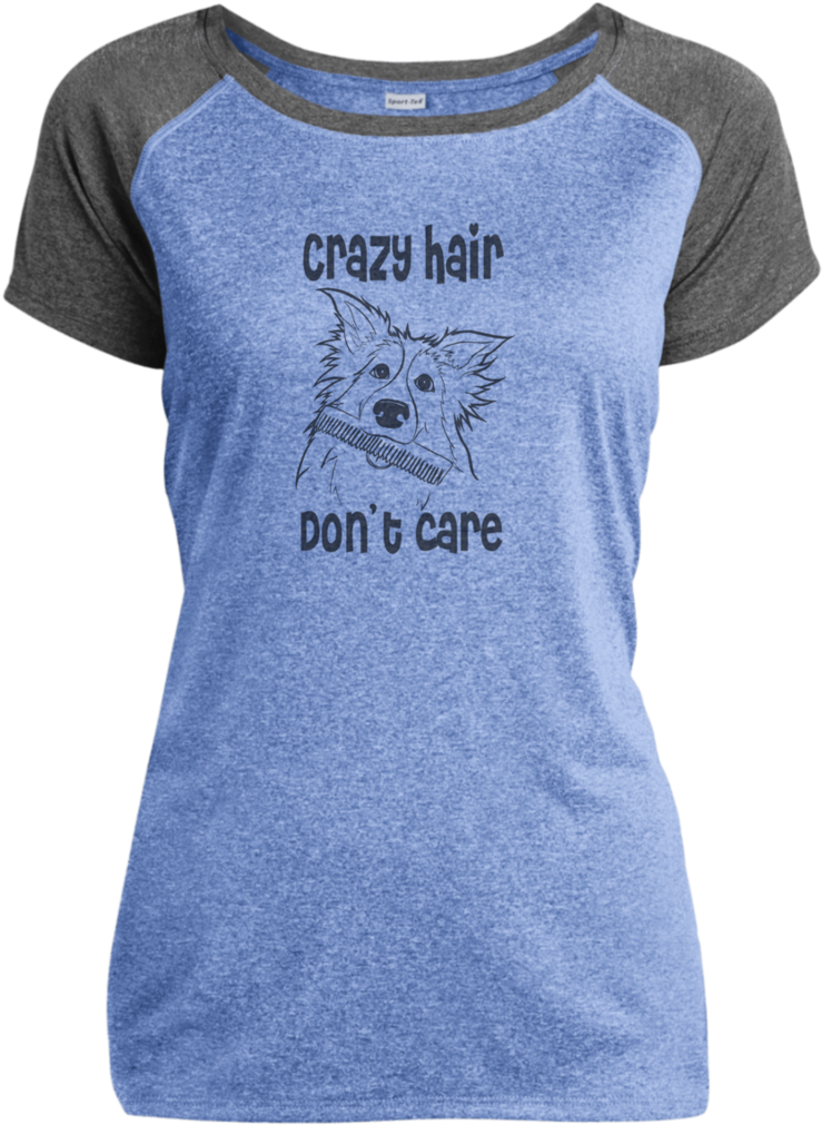 "crazy Hair Don't Care" Ladies' Baseball T-shirt - Shirt (1024x1024), Png Download