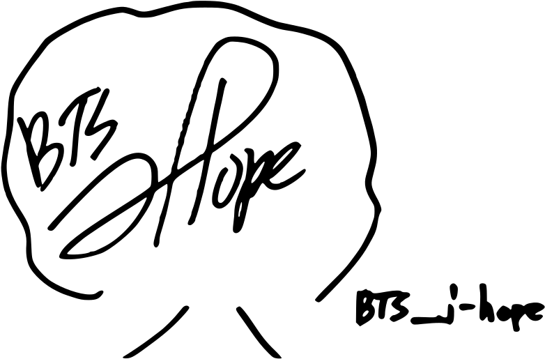 Signature Of Bts' J-hope - Bts J Hope Autograph (800x529), Png Download