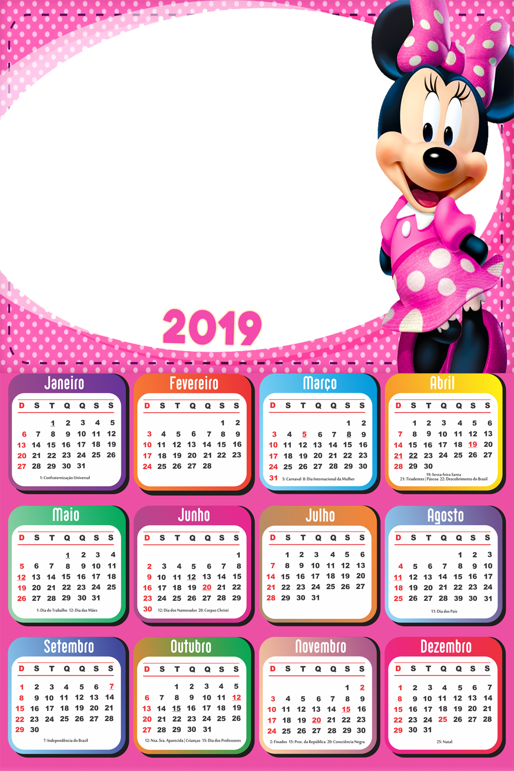 000 × - Calendário 2019 (1000x1500), Png Download
