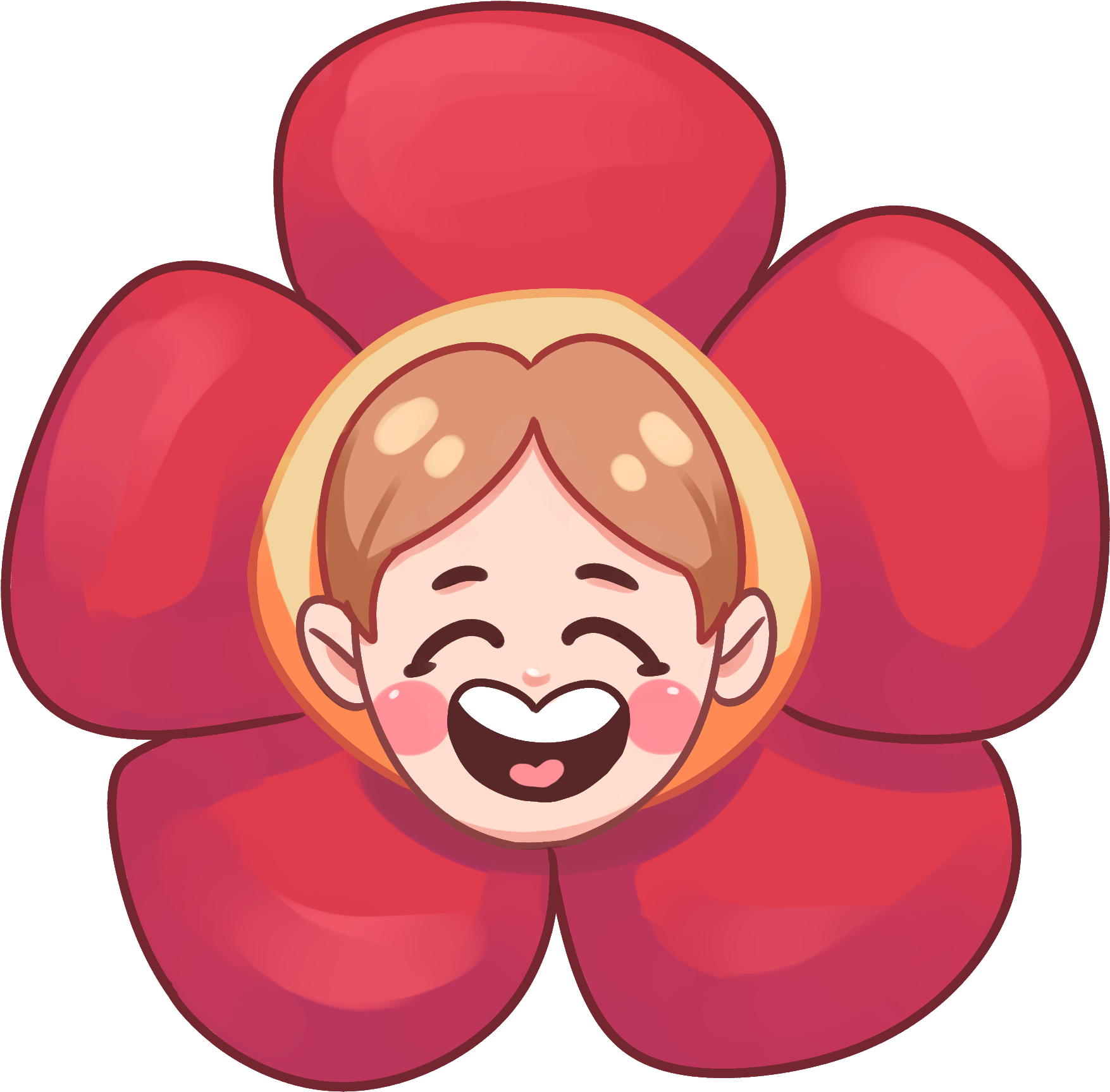 Flower Jhope - Cartoon (1800x1800), Png Download