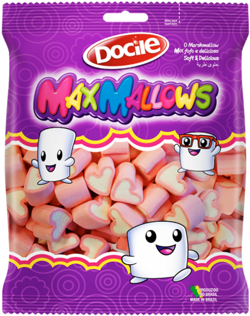 Marshmallow Docile Coração (500x625), Png Download