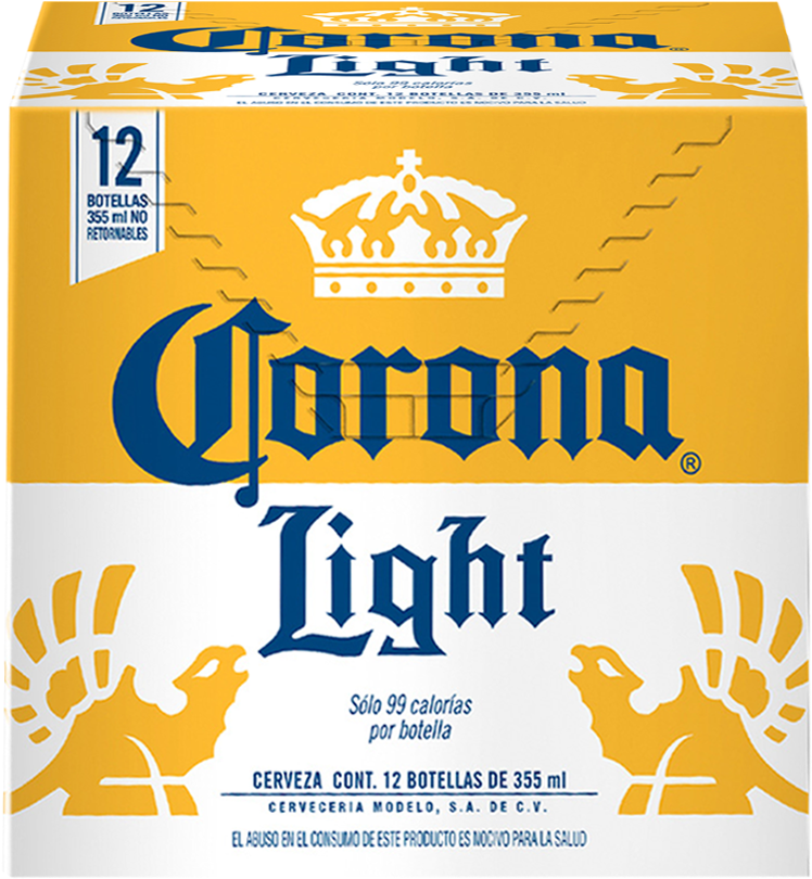 Corona Light 12 Pack Cans (1000x1000), Png Download