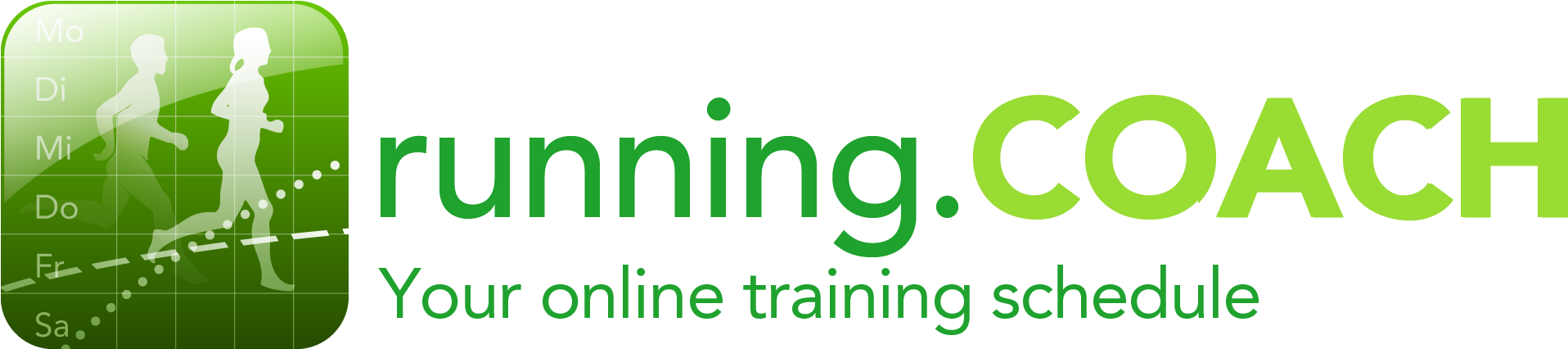 Logo With Claim - Running Coach Logo (1939x446), Png Download