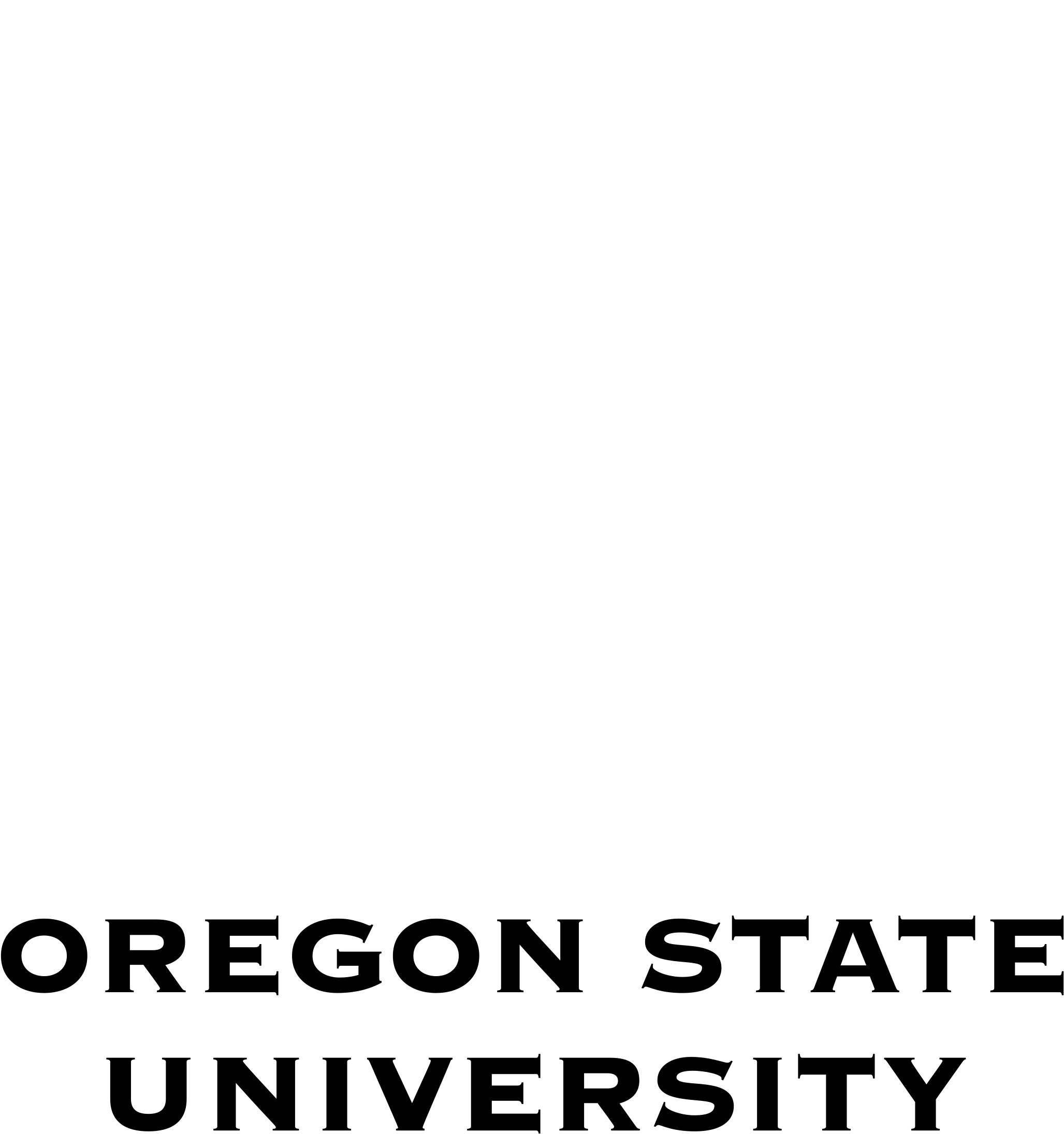 Oregon State University Logo Black And White - Nbc Universal (2400x2400), Png Download