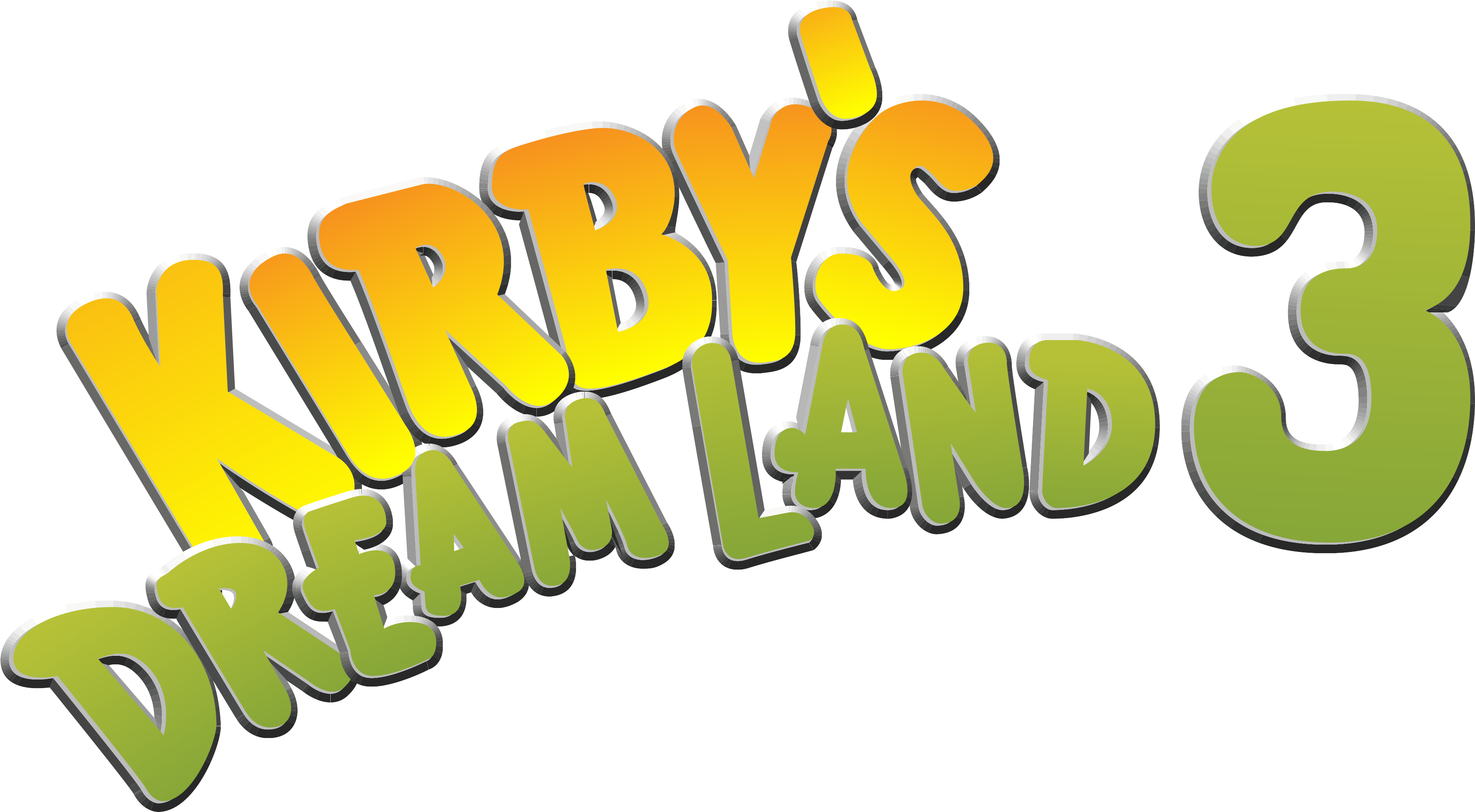 Logo Kirby's Dream Land - Kirby's Dream Land 3 Logo (3830x2123), Png Download