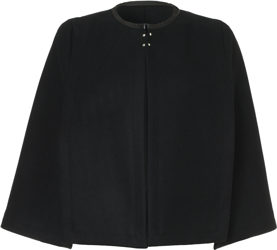 Black Cape Millet By Vanilia - Clothes Hanger (1000x1200), Png Download