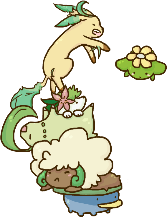 Grass Types By Graffiti Blaze - Cartoon (567x734), Png Download