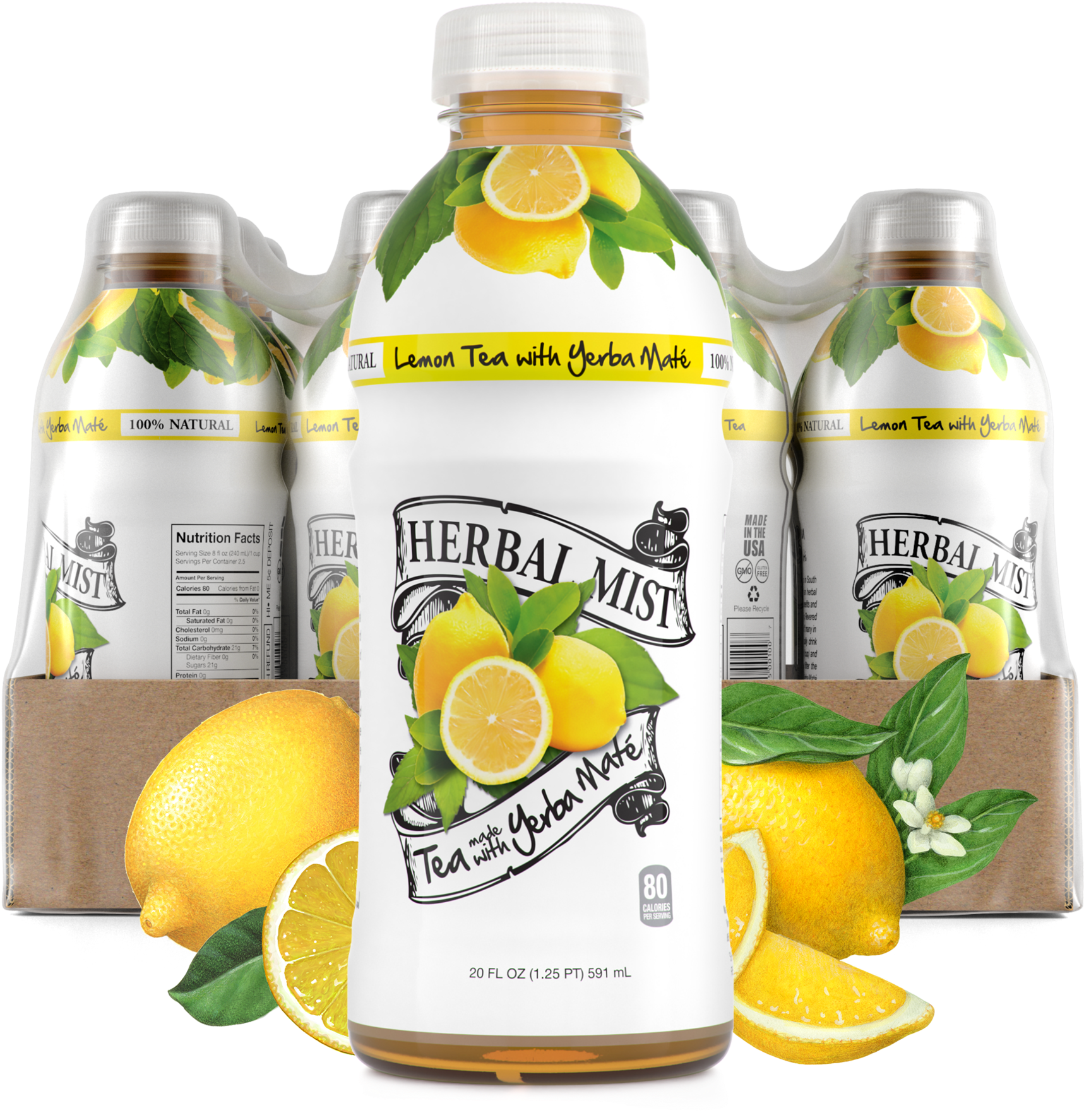 Lemon Tea With Yerba Mate (2500x2499), Png Download