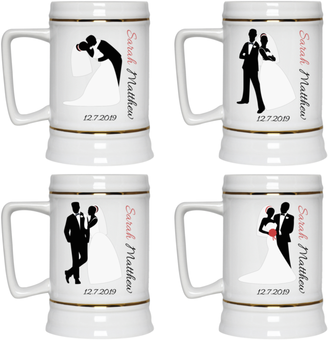 Wedding Stein Personalized Add Names & Date Choose - Bitch Please I M So Fucking Fabulous I Pee Glitter (699x700), Png Download