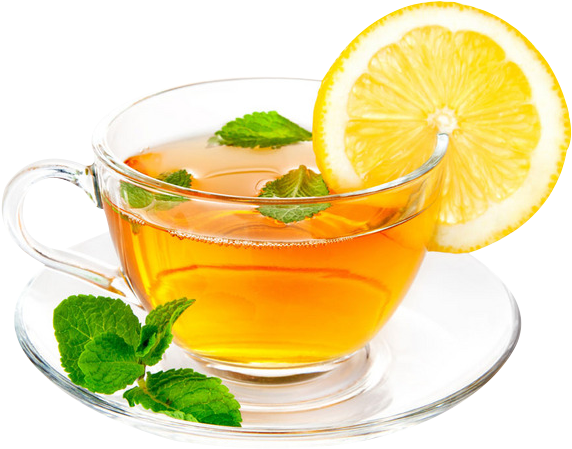 Green Tea Coffee - Green Tea With Lemon (658x589), Png Download