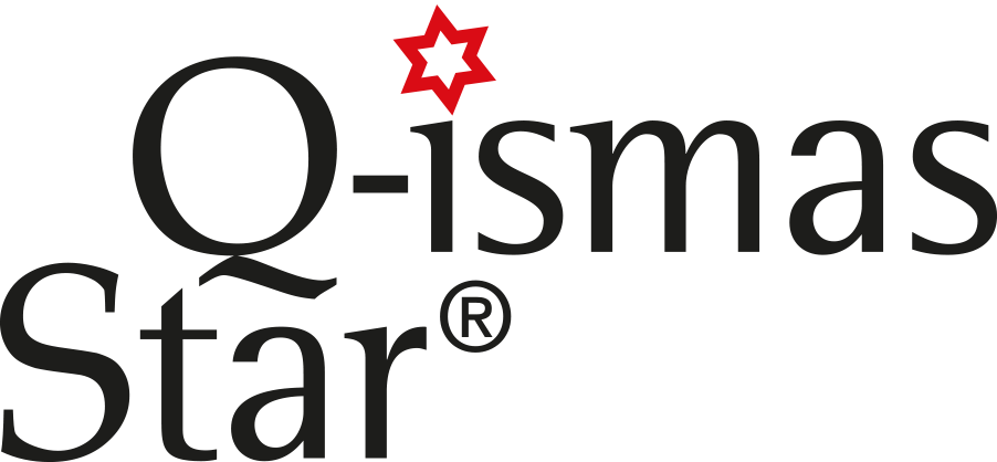 Q-ismasstar Logo2018 - Carmine (902x418), Png Download