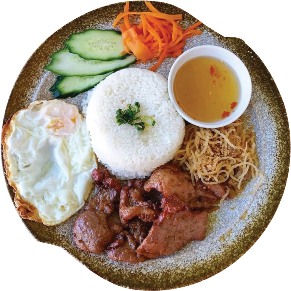 Grilled Pork, Shredded Pork, Fried Egg With Broken - Cơm Tấm (1024x1024), Png Download