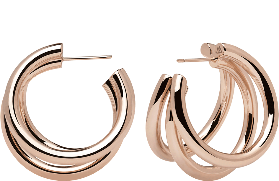True Rose Gold Earrings - Earring (1000x1000), Png Download