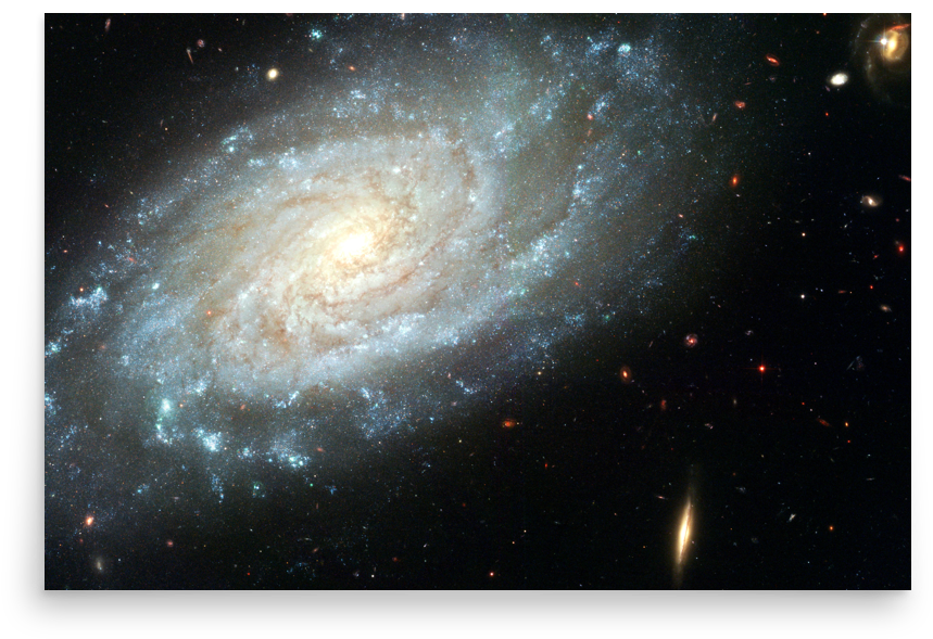 Spiral Galaxy Ngc 3370 White Poster Unframed - Alien Caged Clowns (1000x1000), Png Download