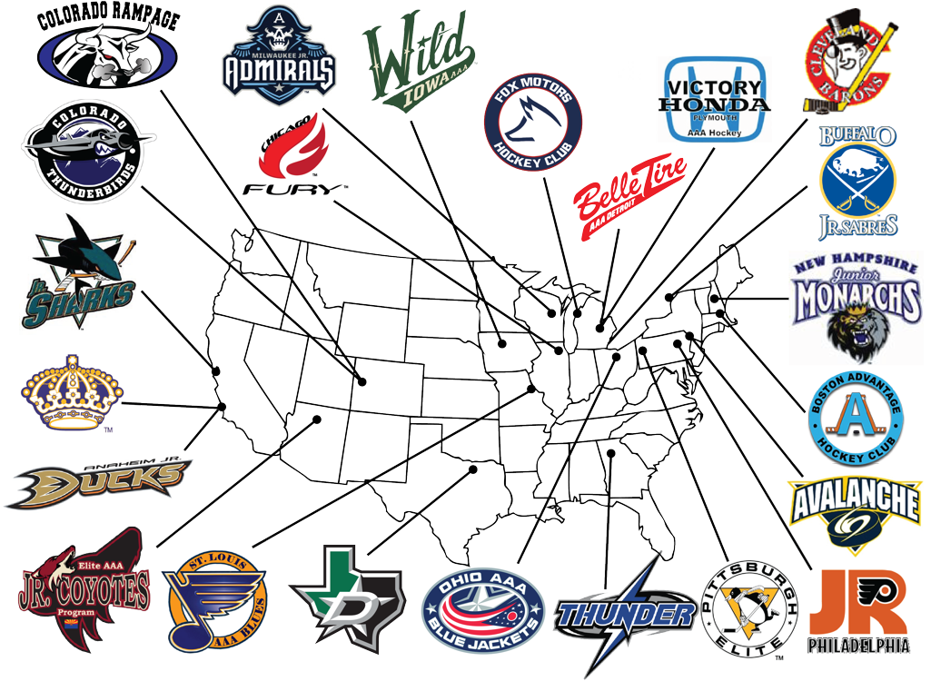T1ehl Footprint - Tier 1 Elite Hockey League (1024x776), Png Download