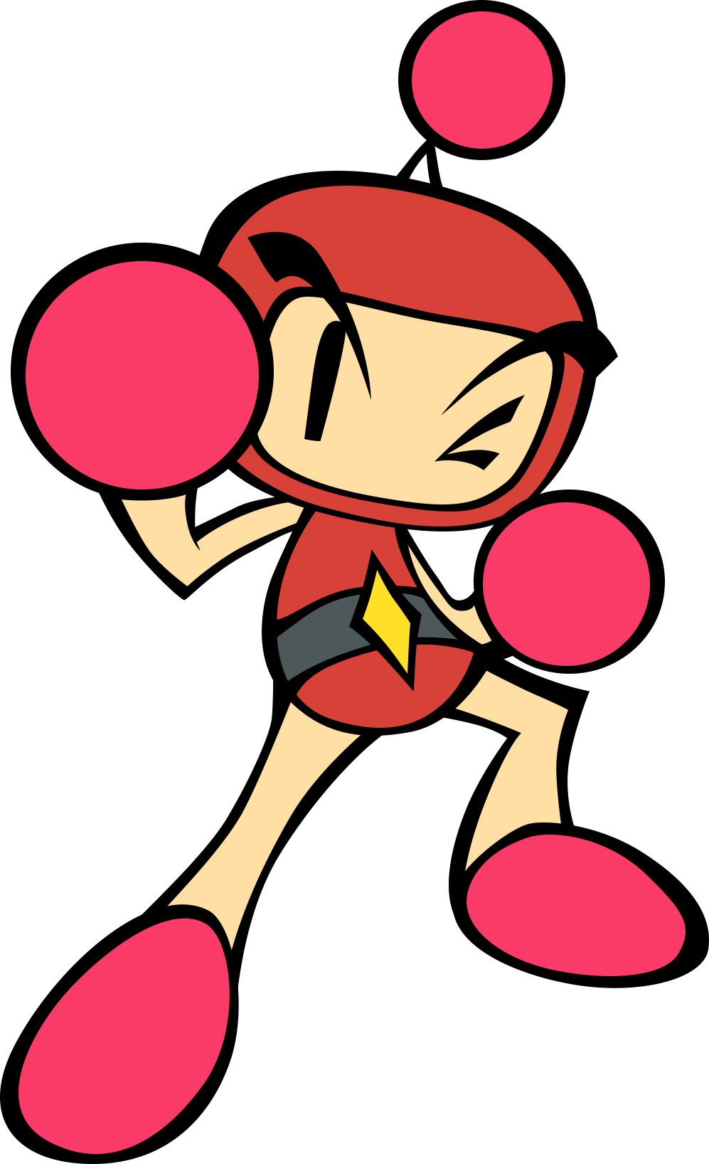 Red Bomberman - Red Super Bomberman R Characters (997x1636), Png Download