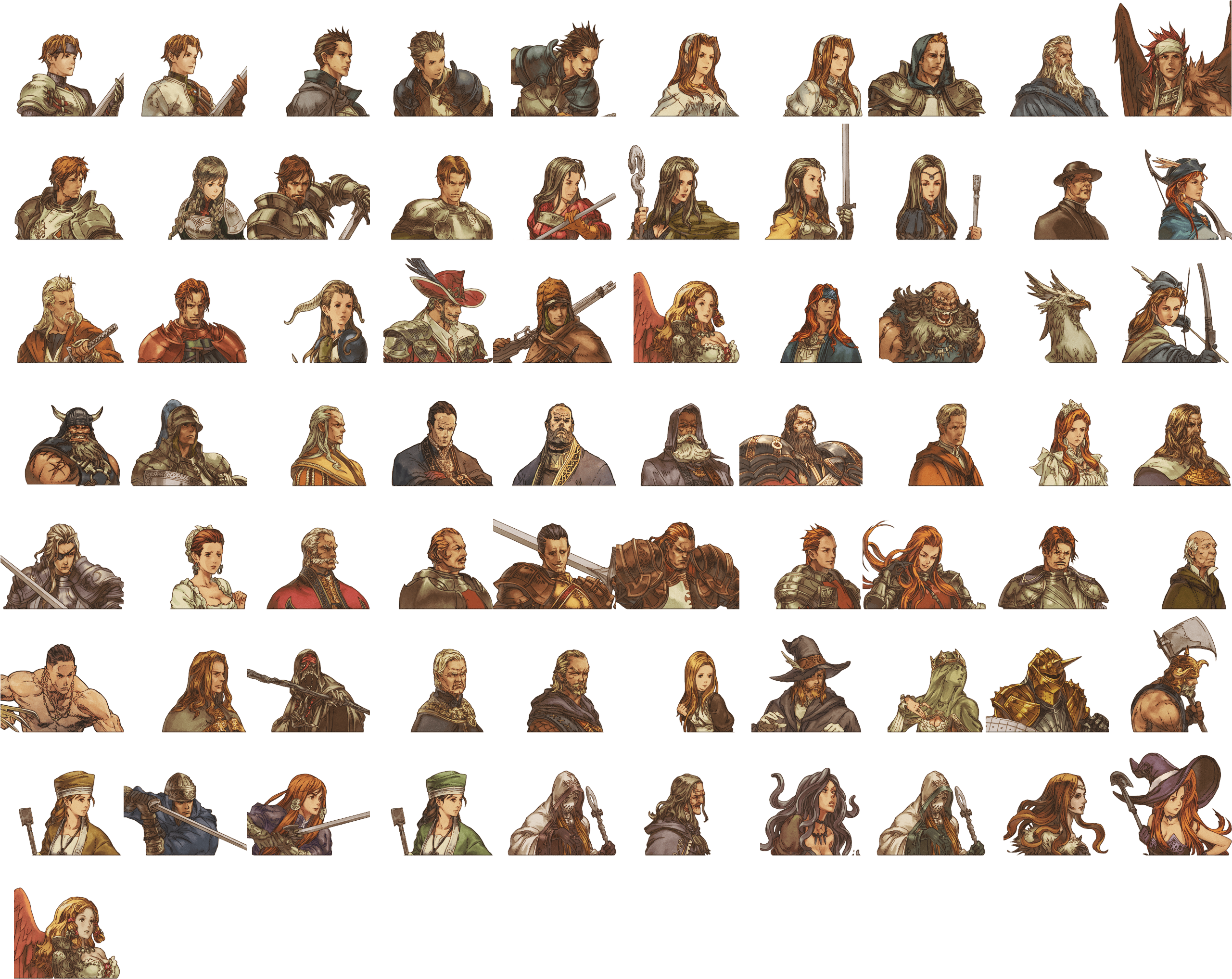 Let Us Cling Together - Tactics Ogre Character Portraits (2560x2048), Png Download