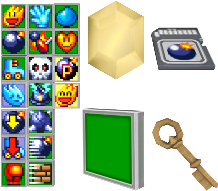Download Zip Archive - Super Bomberman R Items (750x650), Png Download