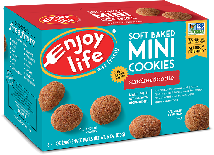 Snickerdoodle Mini Cookies - Enjoy Life Semi Sweet Chocolate Chunks (800x800), Png Download