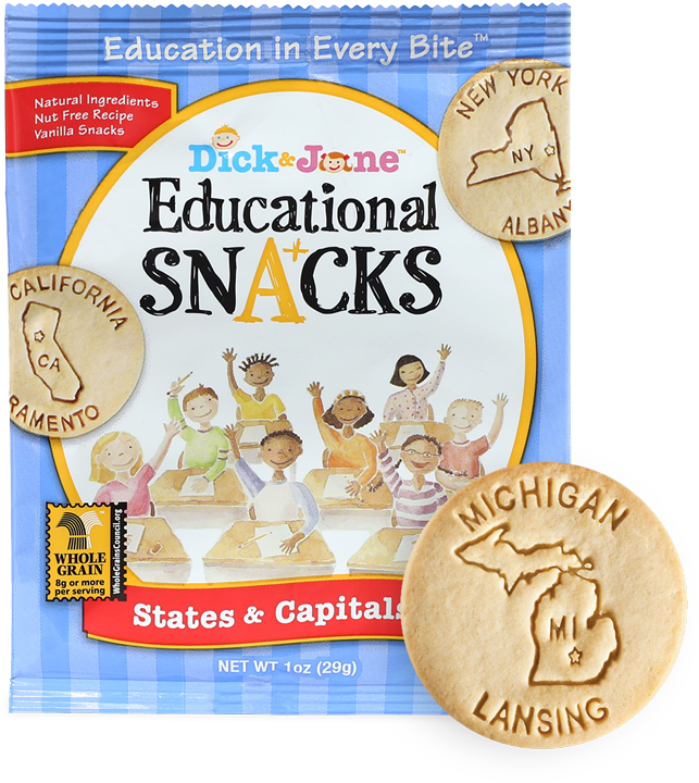 Dick And Jane Educational Snacks (800x800), Png Download