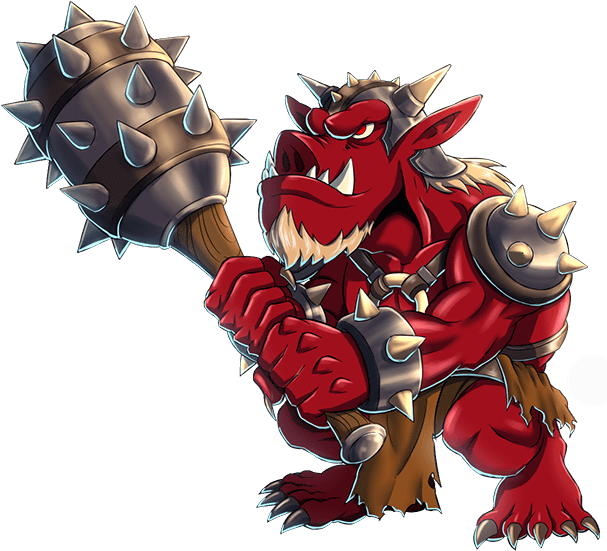 Unit Art - Brave Frontier Orc (626x570), Png Download