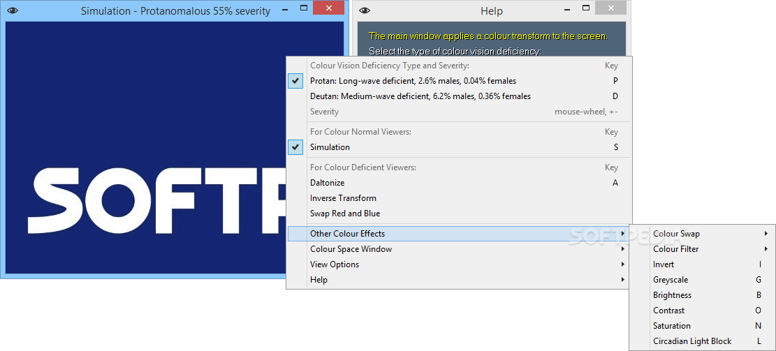 Colour Simulations - Softpedia (1111x503), Png Download