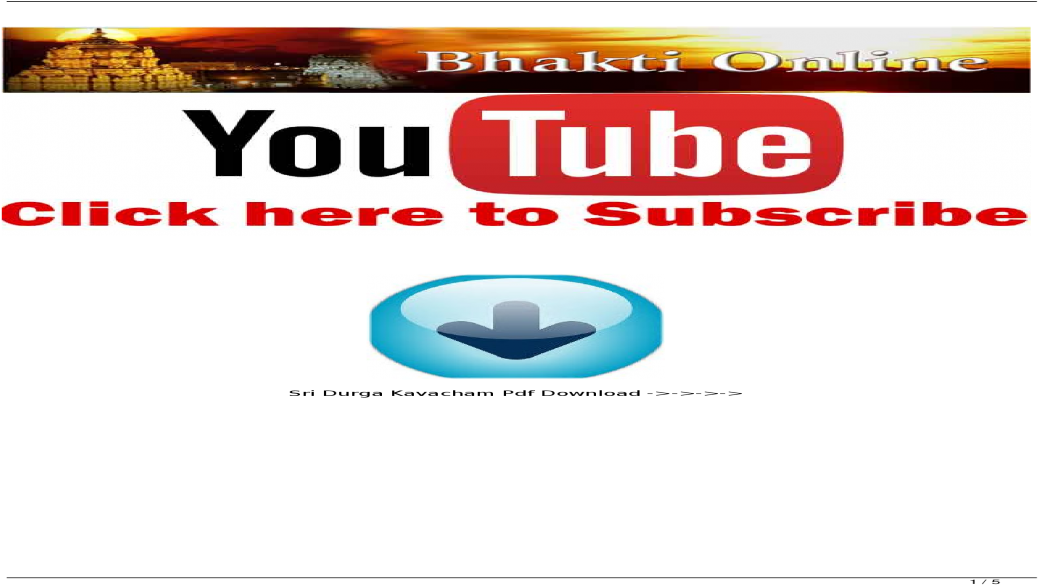 Sri Durga Kavacham Pdf Download About Download Sri - Flyer (1200x630), Png Download