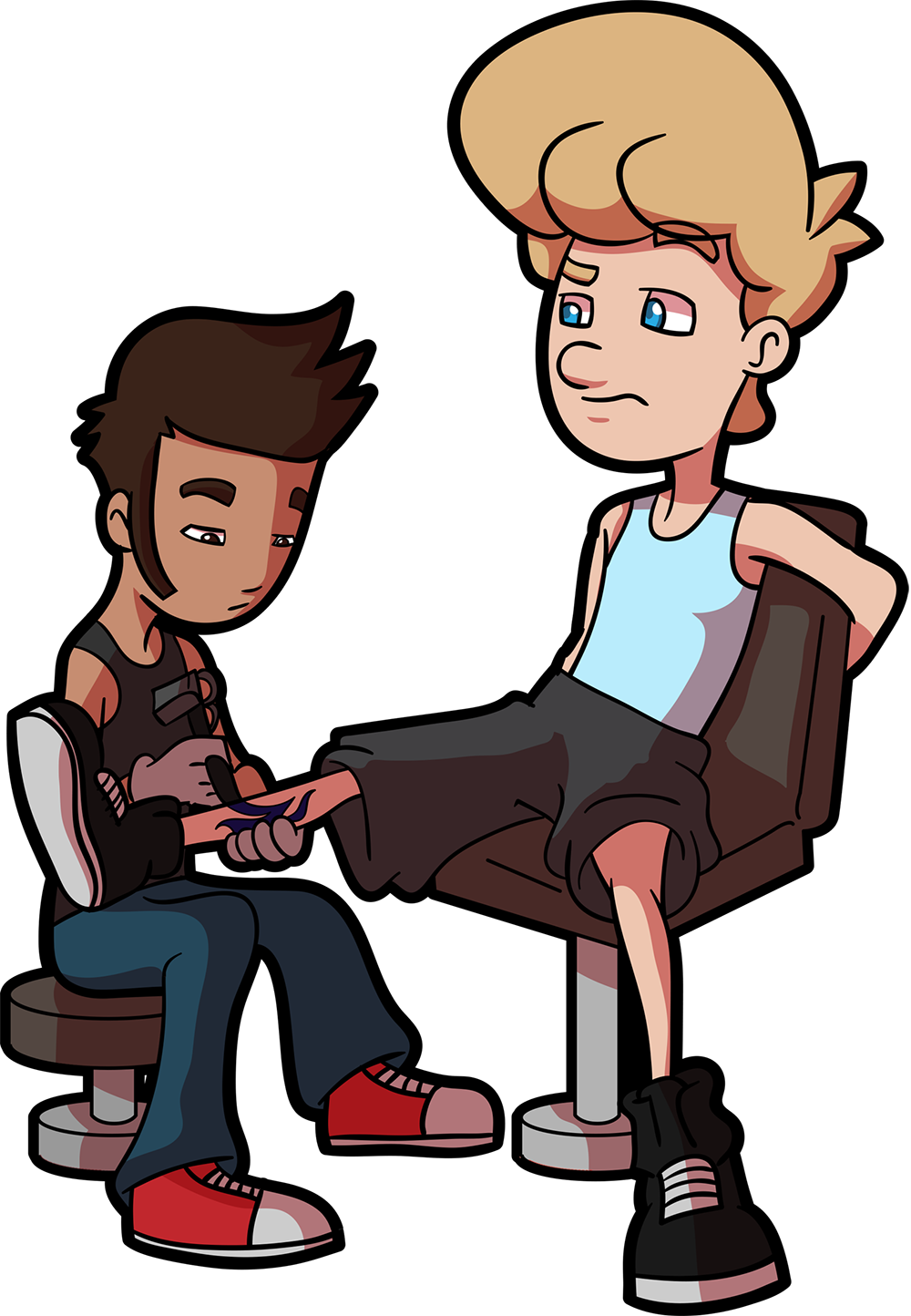 An Error Occurred - Get A Tattoo Cartoon (1000x1444), Png Download