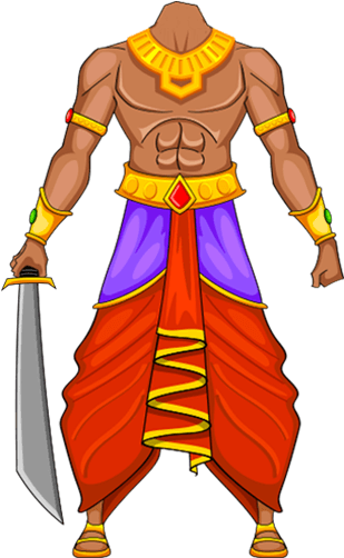 Time Remaining - 50 Score - 0 - - Ravana Clipart (489x647), Png Download
