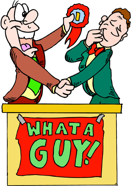 What A Guy Compliment Clip Art Picture Ⓒ - Cartoon (530x750), Png Download