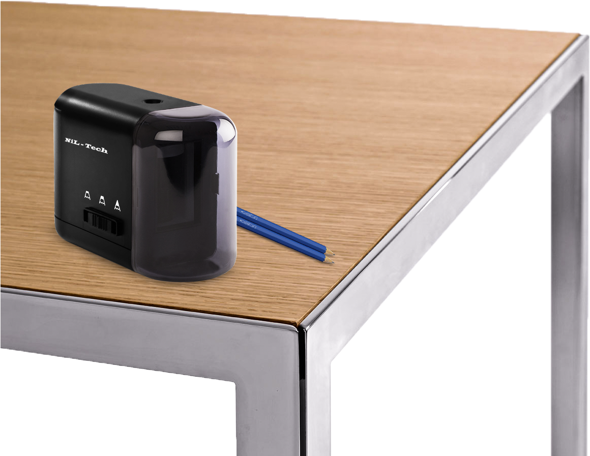 Are You Tired Of Using Your Manual Pencil Sharpener - Pencil Sharpener On Table (1271x1000), Png Download