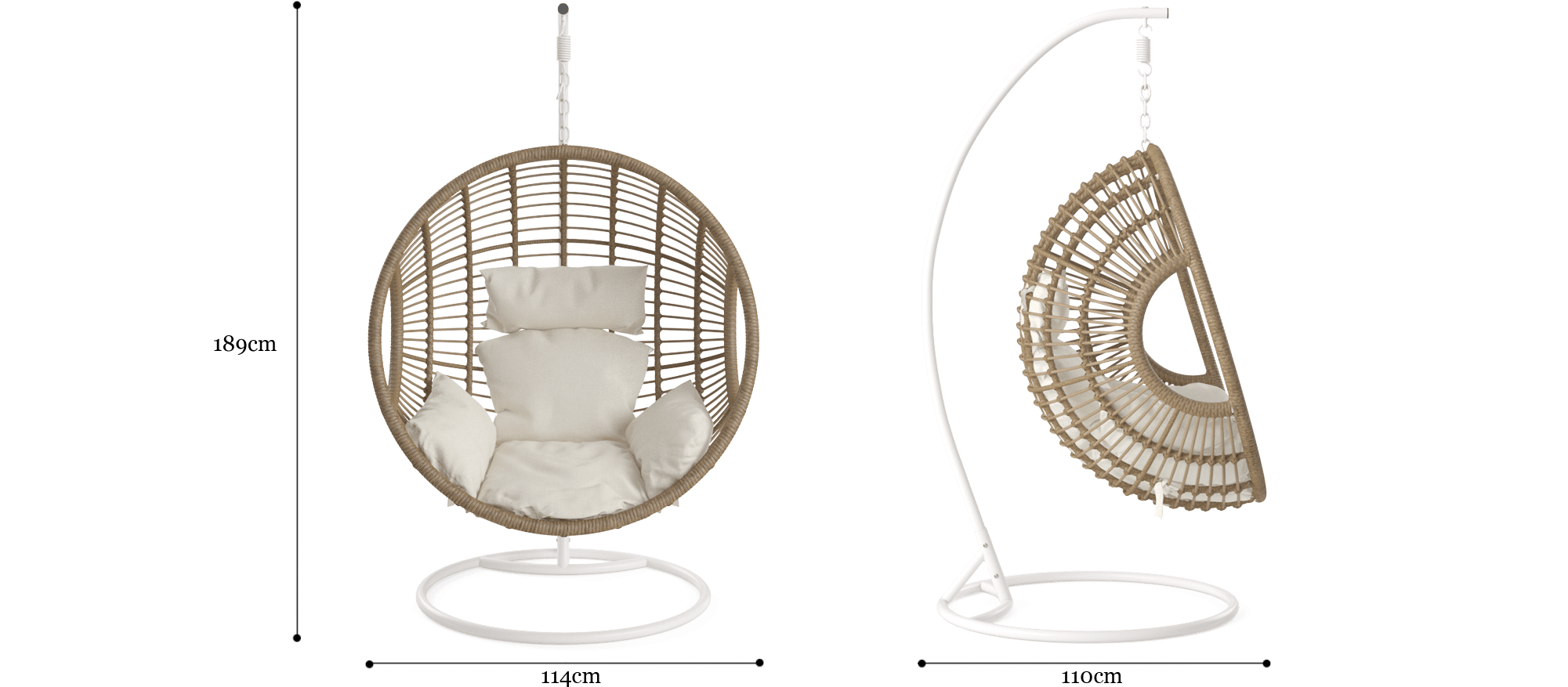 Download Riviera Outdoor Hanging Chair Chair Full Size PNG Image