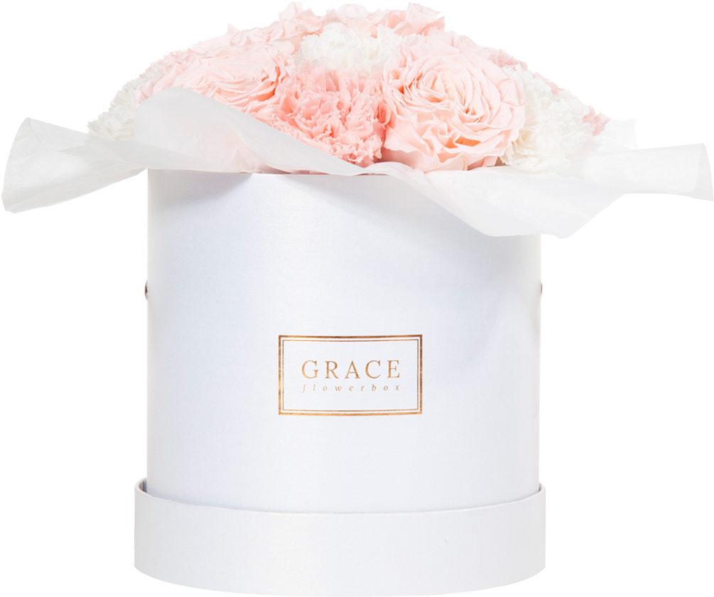Infinity Bouquet Collections Grace Flowerbox Nederlands - Whipped Cream (1138x1200), Png Download