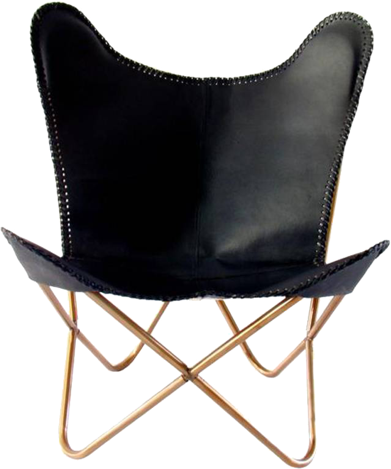 Butterfly Chair Brown Leather (1600x1600), Png Download