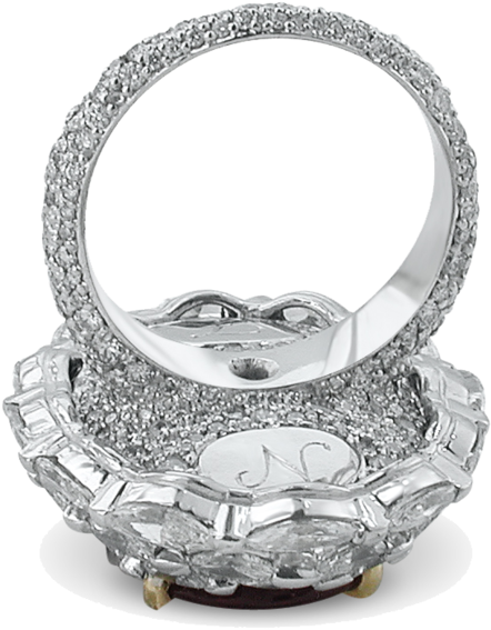 Cad Man Jewellery Ruby Ring Bottom - Silver (1000x616), Png Download