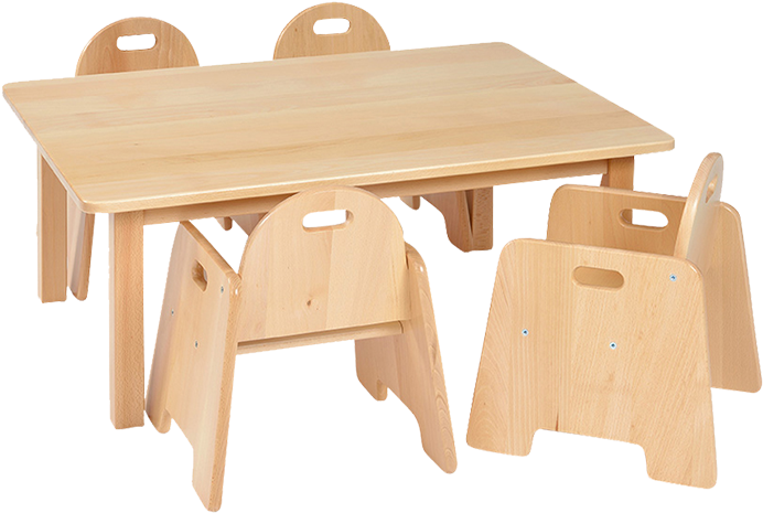Infant Chair Saver Rectangular - Infant Wood Table And Chairs (720x720), Png Download