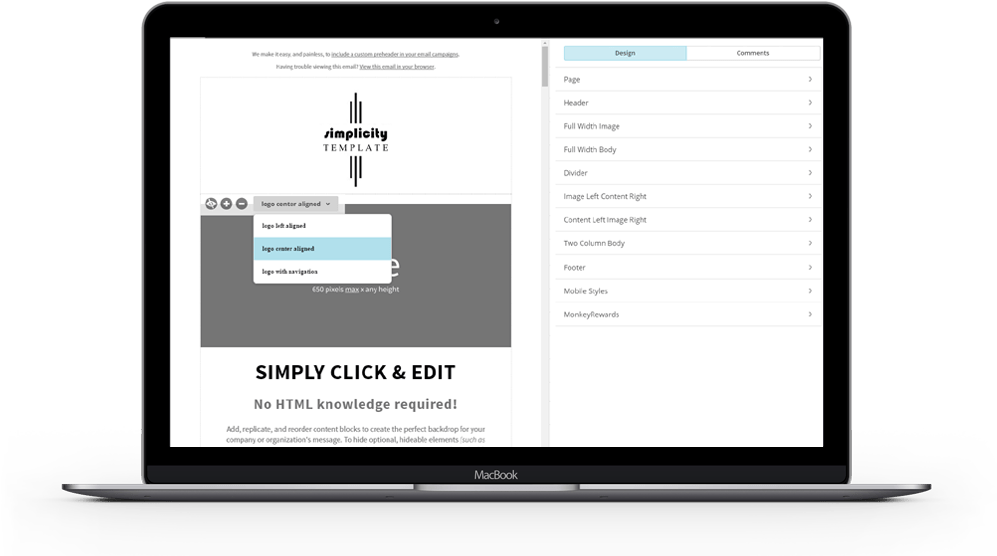 Simplicty Template Laptop - Jpeg (1000x600), Png Download