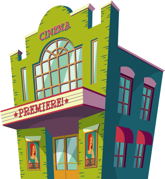 Cinema Outside Vector (715x715), Png Download