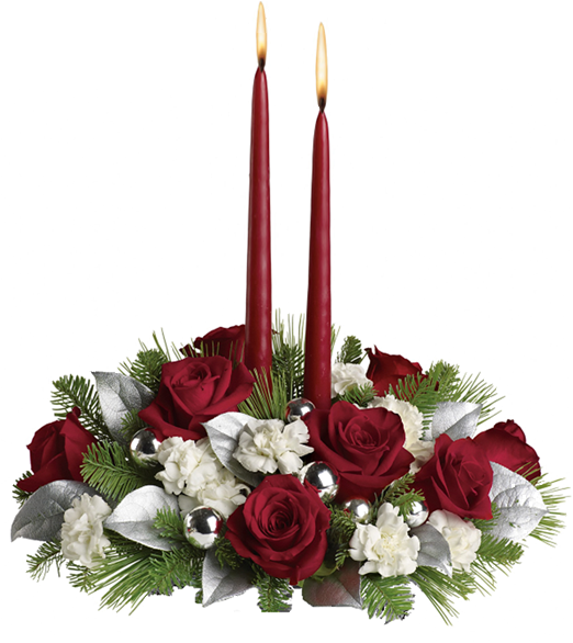 Candel - Flower Arrangements Christmas Ideas (525x613), Png Download