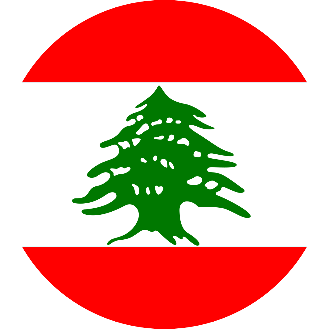 Lebanese Flag Al Rifai The Best Lebanese Nuts And Kernels - Lebanon Flag Circle (1067x1068), Png Download