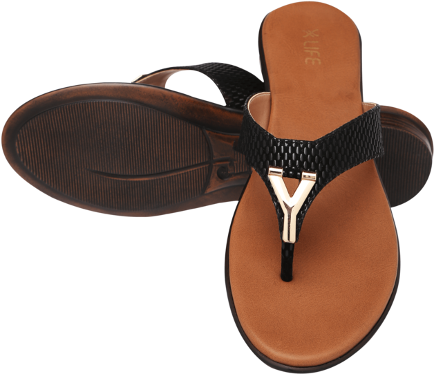 Womens Slipon Daily Wear Flat Chappal - Flip-flops (640x960), Png Download
