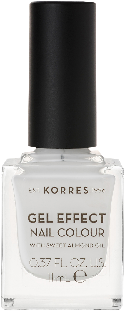 Korres Gel-effect Nail Colour 01 Blanc White - Nail Polish (1280x1280), Png Download