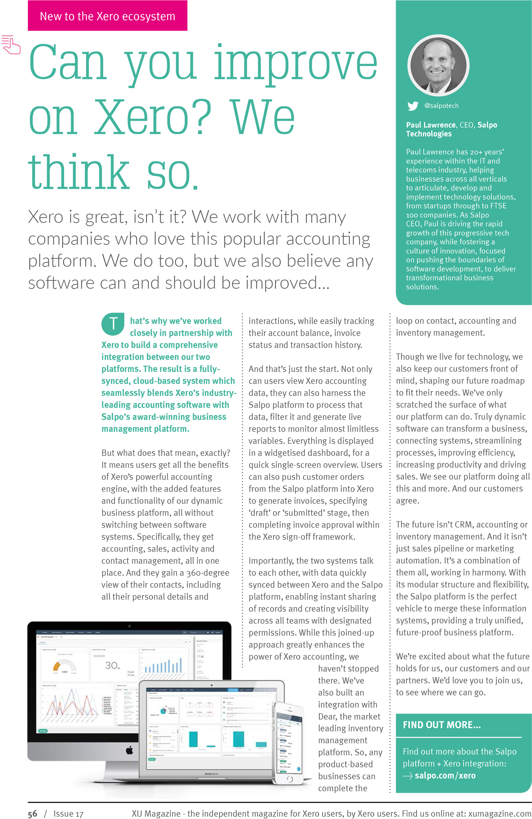 Salpo Xero Integration Showcased To Xero Users In Xu - Brochure (2000x2863), Png Download