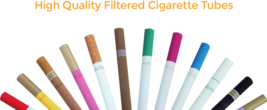 Colored Cigarette Tubes (890x367), Png Download