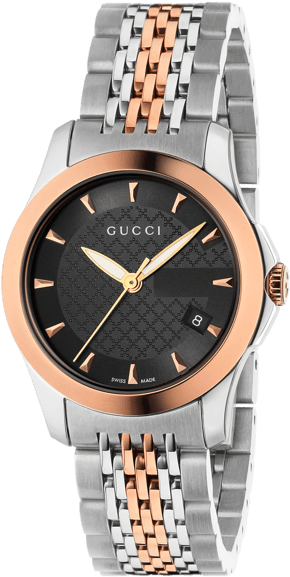Gucci G Timeless Two Tone Ladies Watch Ya126512 - Gold Gucci Watch Men (700x700), Png Download