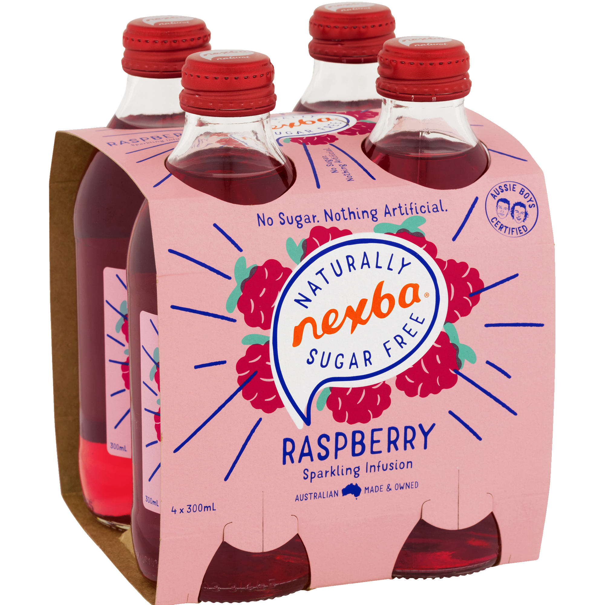 Nexba Naturally Sugar Free Raspberry 300ml - Nexba Raspberry (2000x2000), Png Download