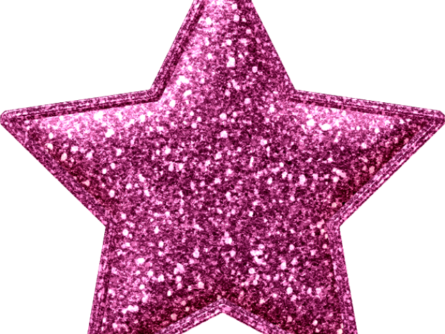 Sparkles Clipart Little Star - Pink Glitter Star Png (640x480), Png Download