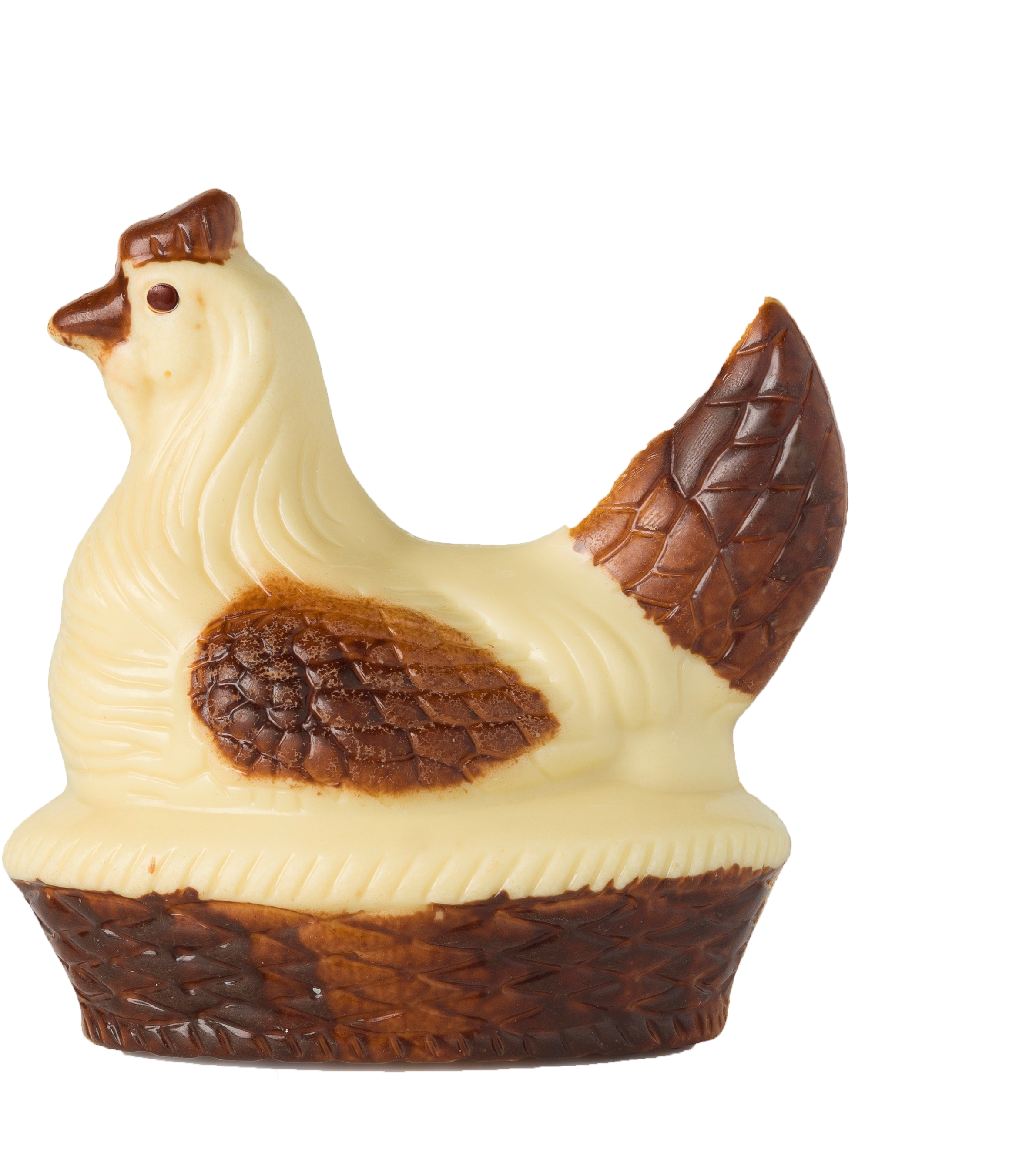 White Chocolate Hen 100g - Rooster (2895x2664), Png Download